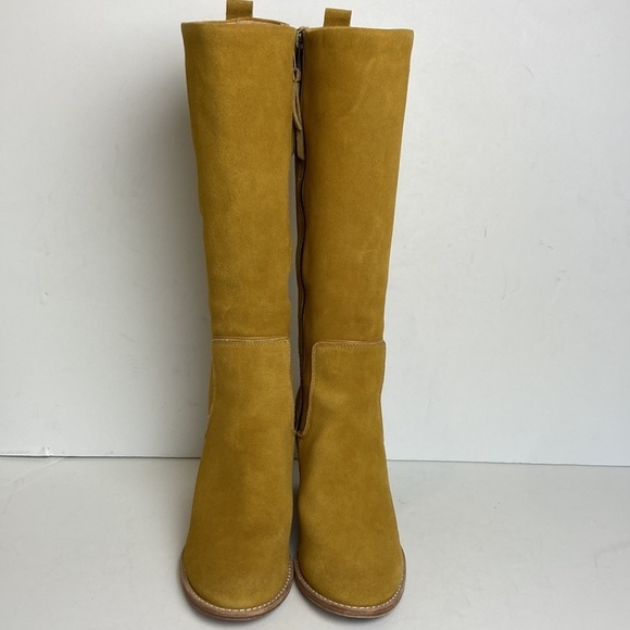 Anthropologie Bill Blass Becket Suede Leather Knee High Boots Sz 6 Hippie Office - Picture 3 of 16